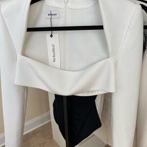 Monot white crop top, size M